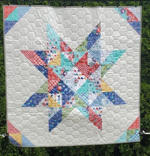 Charming Sawtooth Star Baby Quilt