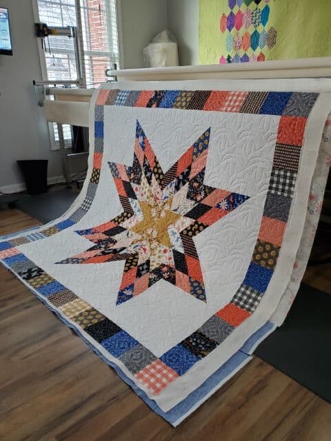 Charming Sawtooth Star Baby Quilt